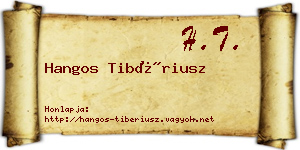 Hangos Tibériusz névjegykártya